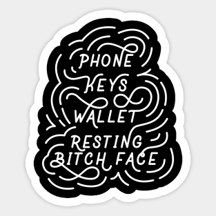 Resting Bitch Face Sticker